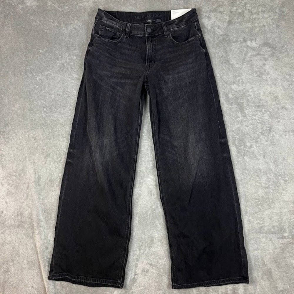 NWT American Eagle Dreamy Drape Low Rise Baggy Wide Leg Pants Womens 6/28W